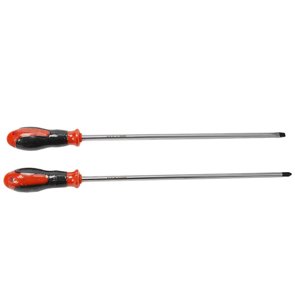 12-Inch Extra Long Magnetic Screwdriver – Heavy-Duty Cross & Slotted Options for Hard-to-Reach Areas