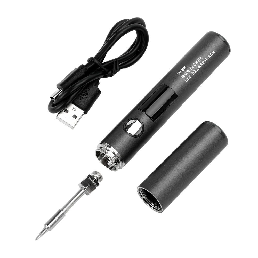 USB Rechargeable Soldering Iron – Wireless Electric Solder Iron with 5-Speed Temperature Control, Fast Charging & Replaceable Tips