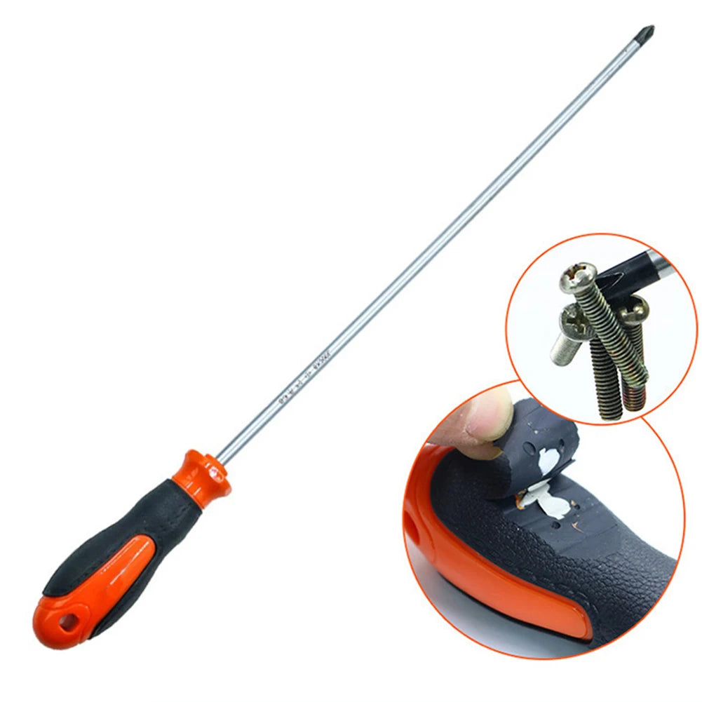12-Inch Extra Long Magnetic Screwdriver – Heavy-Duty Cross & Slotted Options for Hard-to-Reach Areas