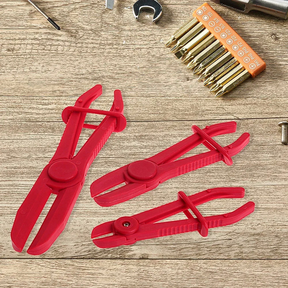 3-Piece Car Fuel & Water Line Hose Clamp Plier Set – Nylon Brake Hose & Radiator Tube Clamp Tool Kit for Automotive Repairs