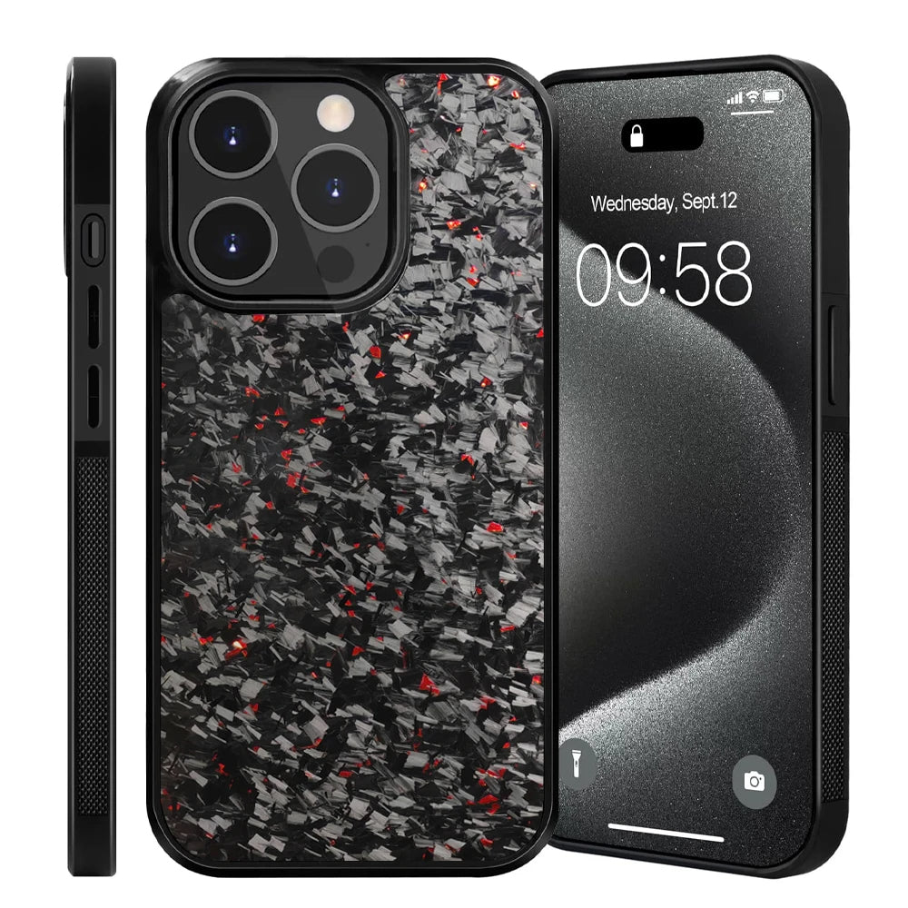 Premium Forged Carbon Fiber iPhone Case – Sleek, Durable & Magnetic-Mount Ready
