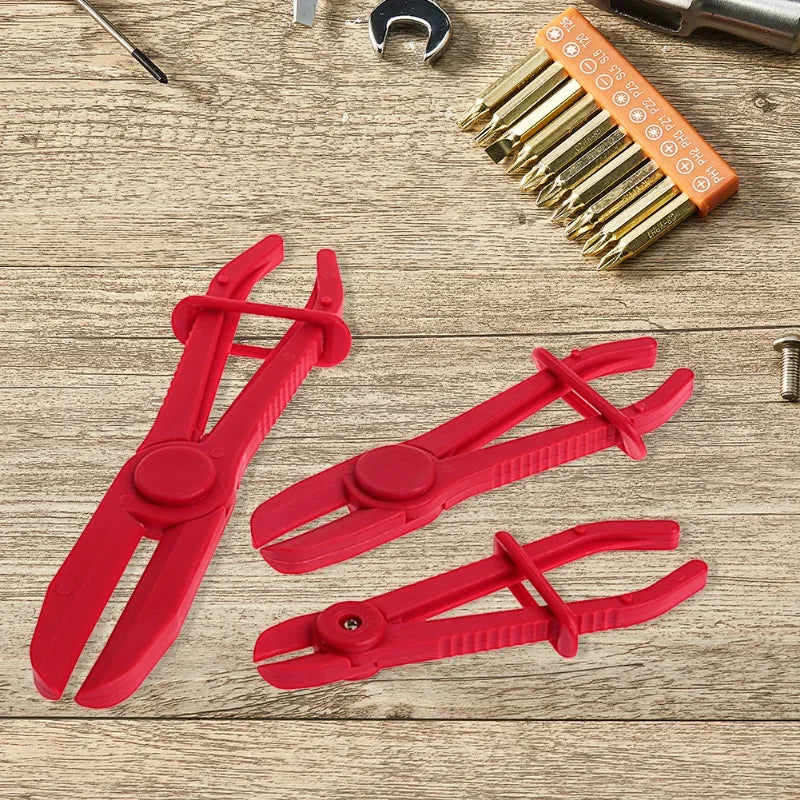 3-Piece Car Fuel & Water Line Hose Clamp Plier Set – Nylon Brake Hose & Radiator Tube Clamp Tool Kit for Automotive Repairs