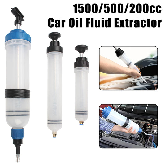 Car Fluid Extractor & Filler Pump – 1.5L, 500ML & 200ML Oil Extractor for Brake Fluid, Engine Oil, Gear Oil & Coolant