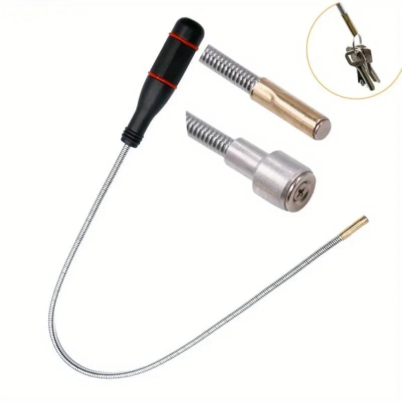 2PCS Magnetic Pickup Tool Set – Bendy Flexible Grabber with Spring Grip & Strong Magnet for Automotive, Garage & Home Use