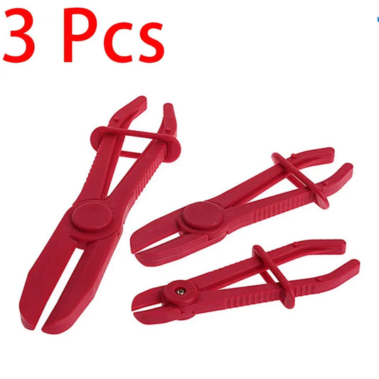 3-Piece Car Fuel & Water Line Hose Clamp Plier Set – Nylon Brake Hose & Radiator Tube Clamp Tool Kit for Automotive Repairs