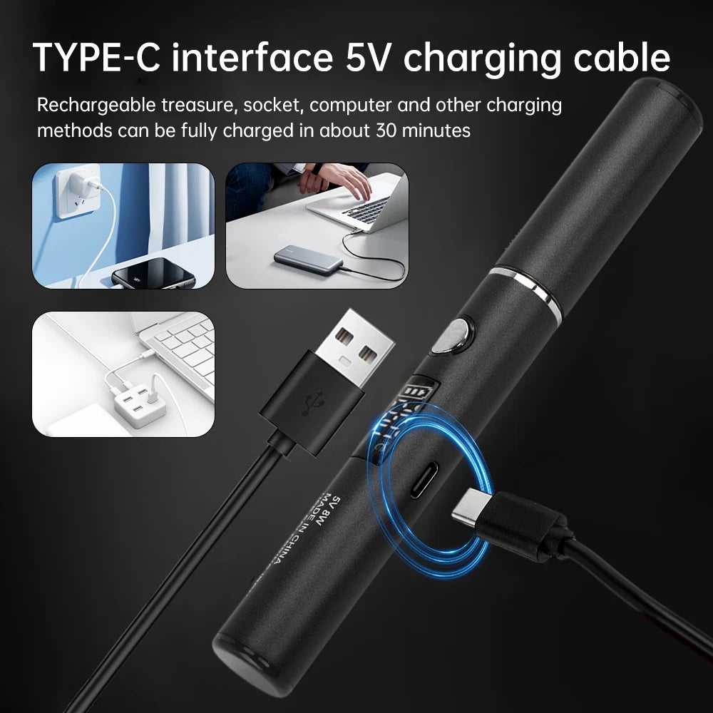 USB Rechargeable Soldering Iron – Wireless Electric Solder Iron with 5-Speed Temperature Control, Fast Charging & Replaceable Tips
