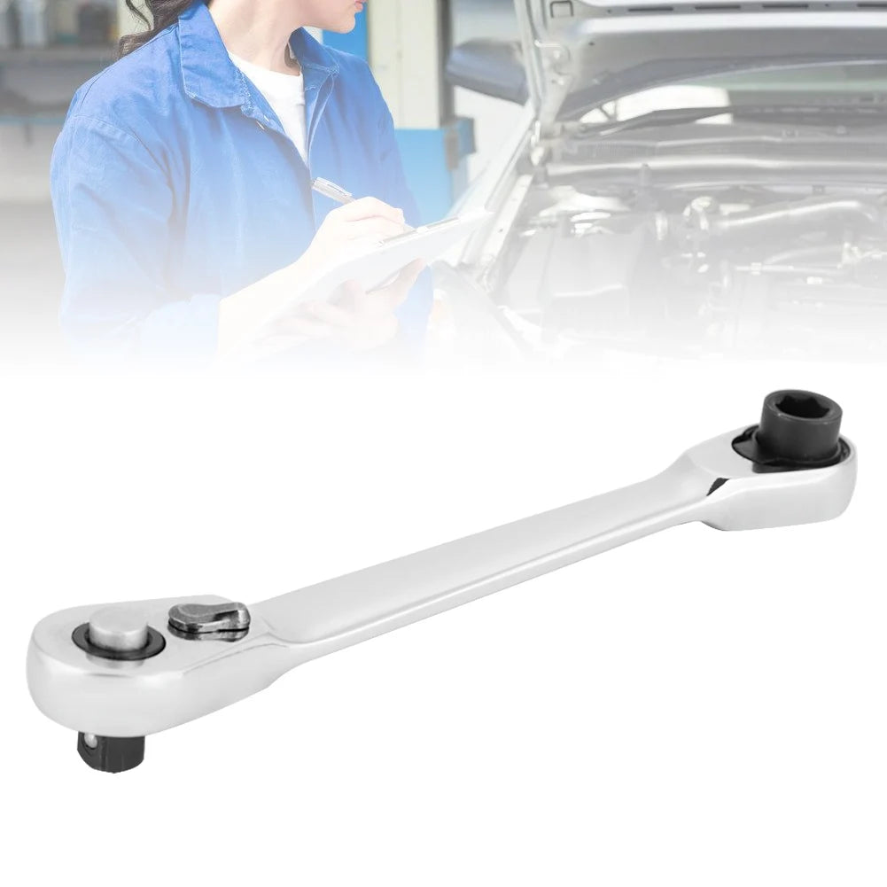 1/4" Mini Ratchet Socket Wrench – Hex Torque Screwdriver Wrench with 72-Tooth Gear for Car, Bike & Machinery Repairs