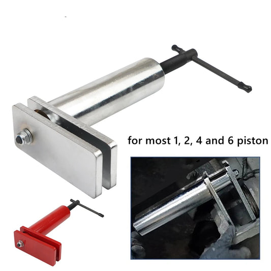Metal piston tool with red handle and black wrench, branded 'Speed Racing'.