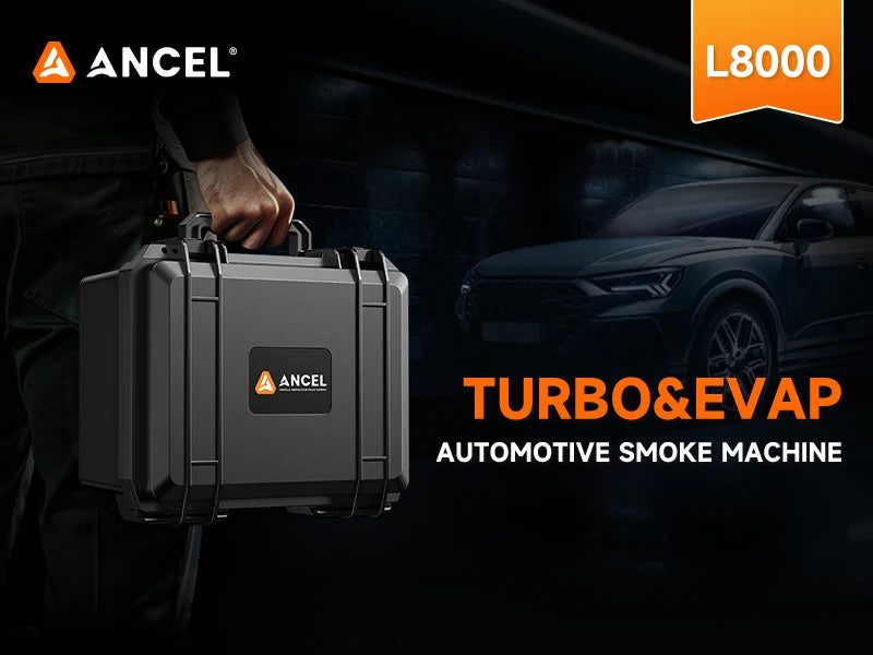 ANCEL L8000 Automotive Smoke Machine Leak Detector – Dual Mode EVAP & Turbo System Tester with Built-In Air Pump and Full Adapter Kit