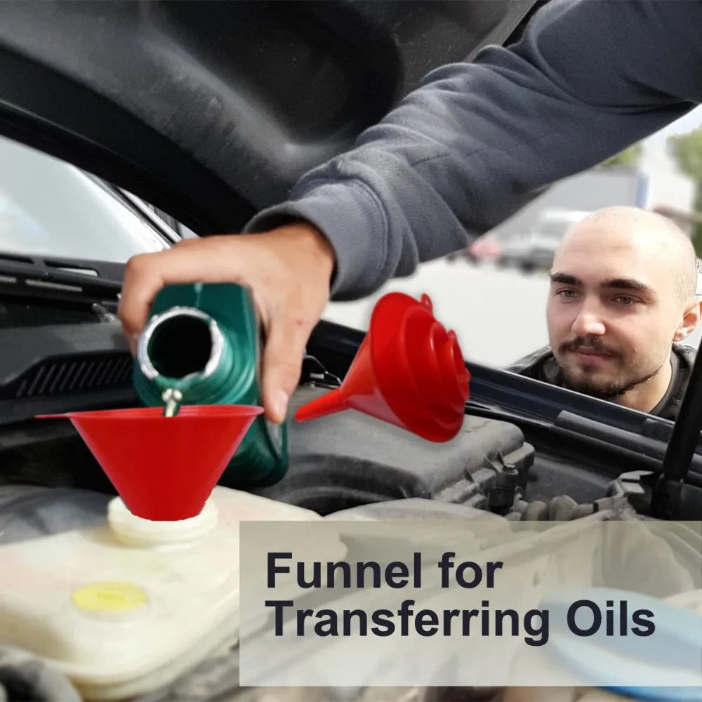 Automotive Oil Funnel – Heavy-Duty, Anti-Spill, Flexible Spout Funnel for Cars, Motorcycles, Trucks & Garage Maintenance
