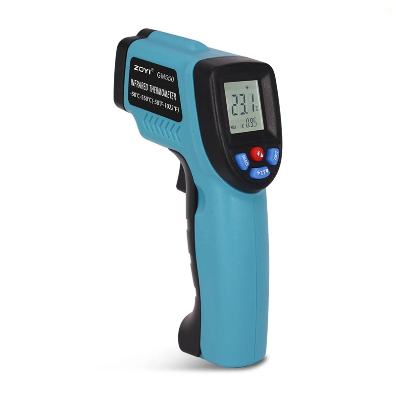 GM320 Infrared Thermometer – Non-Contact Digital Laser Temperature Gun (-50°C to 380°C) with LCD Display & Adjustable Emissivity