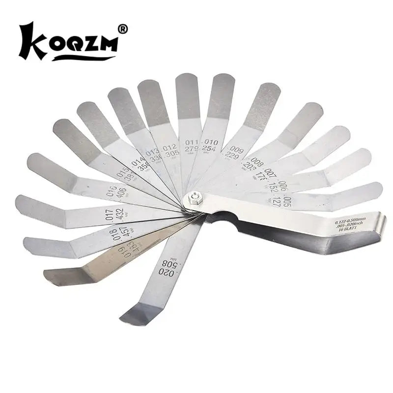 16-Blade Stainless Steel Feeler Gauge – Precision Gap Measurement Tool for Automotive, Electrical & Mechanical Applications