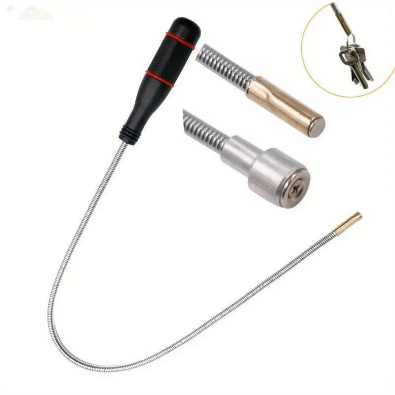 2PCS Magnetic Pickup Tool Set – Bendy Flexible Grabber with Spring Grip & Strong Magnet for Automotive, Garage & Home Use