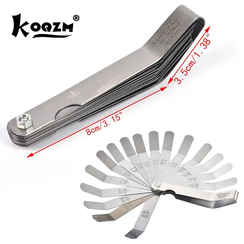 16-Blade Stainless Steel Feeler Gauge – Precision Gap Measurement Tool for Automotive, Electrical & Mechanical Applications