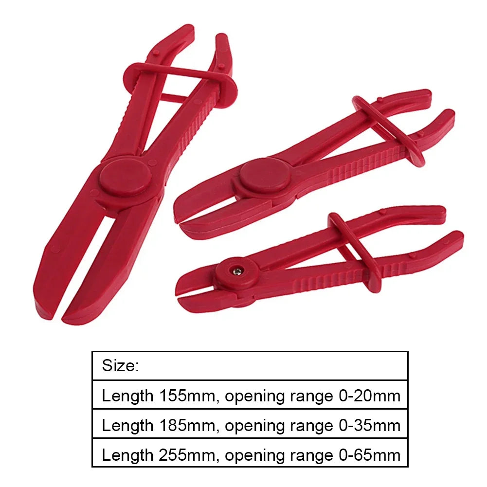 3-Piece Car Fuel & Water Line Hose Clamp Plier Set – Nylon Brake Hose & Radiator Tube Clamp Tool Kit for Automotive Repairs