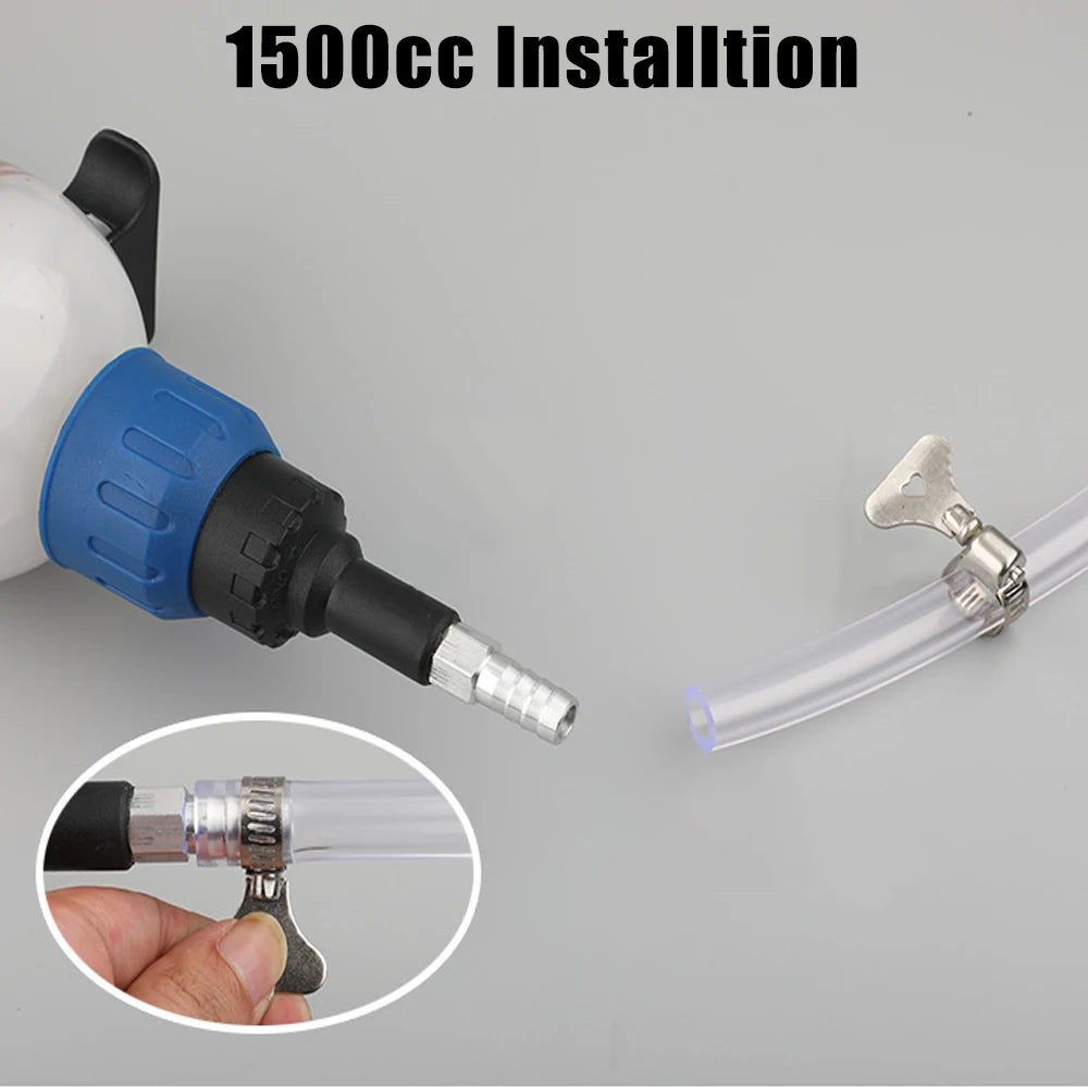 Car Fluid Extractor & Filler Pump – 1.5L, 500ML & 200ML Oil Extractor for Brake Fluid, Engine Oil, Gear Oil & Coolant