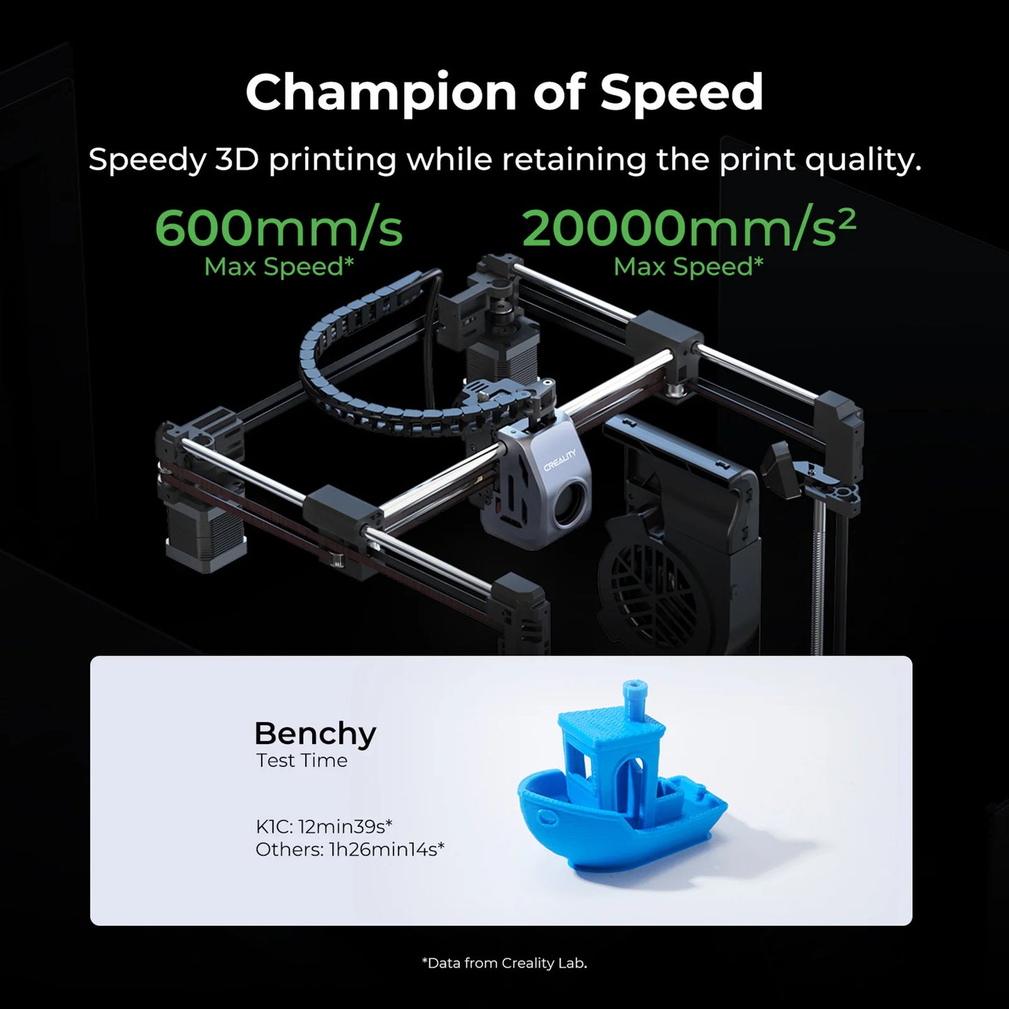 Creality K1C 3D Printer 600mm/s High Speed FDM 3D Printers  Print Size 220x220x250mm with Al Camera Observant All-Metal Hot Kit
