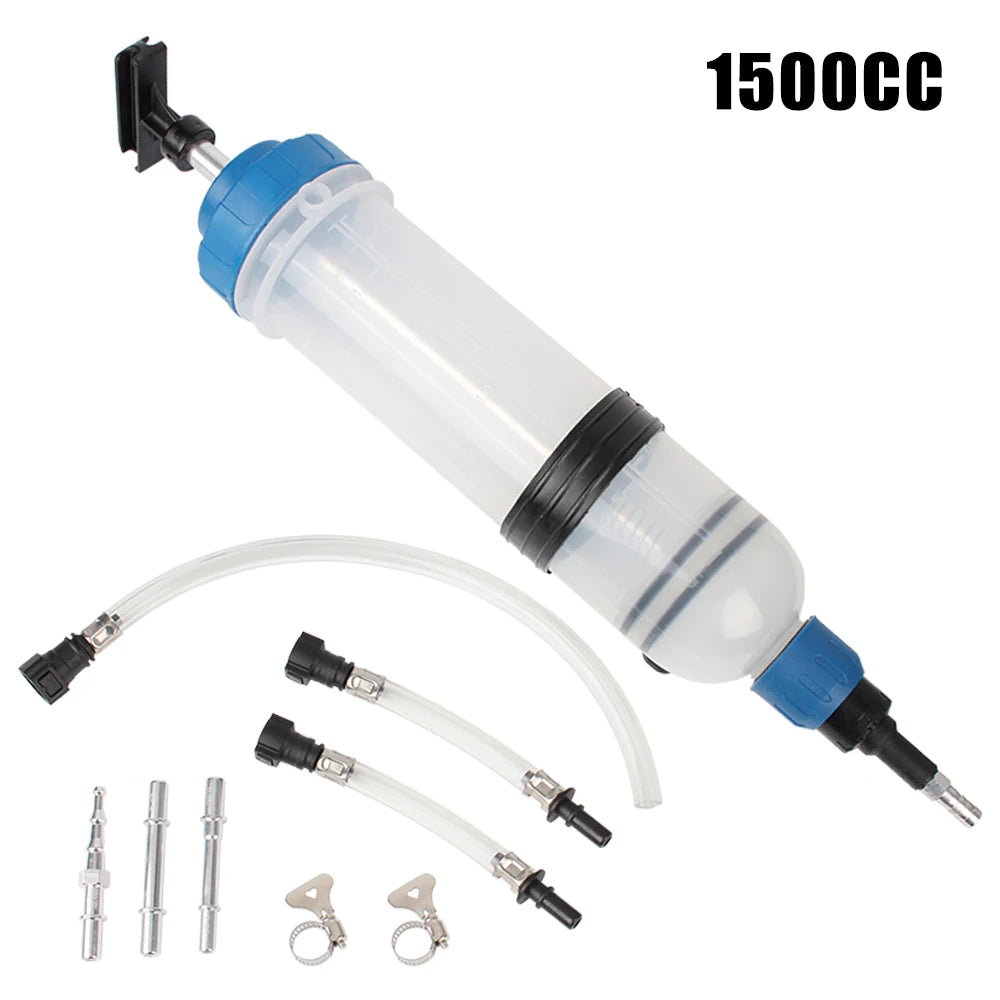 Car Fluid Extractor & Filler Pump – 1.5L, 500ML & 200ML Oil Extractor for Brake Fluid, Engine Oil, Gear Oil & Coolant