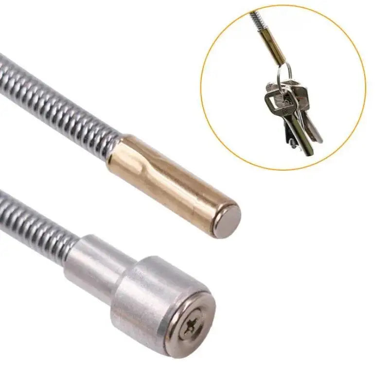 2PCS Magnetic Pickup Tool Set – Bendy Flexible Grabber with Spring Grip & Strong Magnet for Automotive, Garage & Home Use
