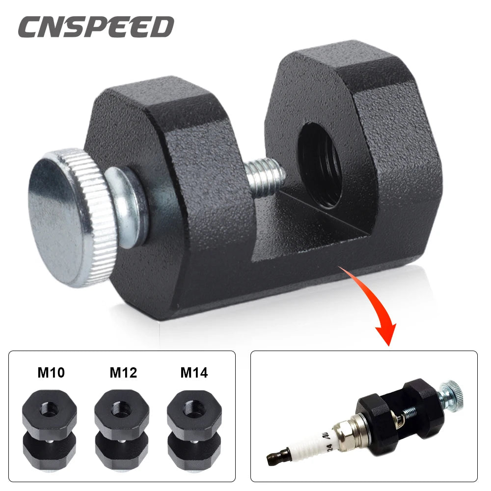Aluminum Spark Plug Gap Tool – Adjustable Sparkplug Gapper Caliper for 10mm, 12mm & 14mm Plugs, Universal Car Engine Tool