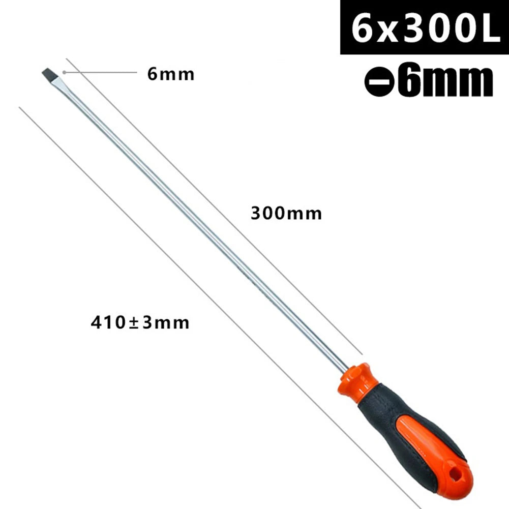12-Inch Extra Long Magnetic Screwdriver – Heavy-Duty Cross & Slotted Options for Hard-to-Reach Areas