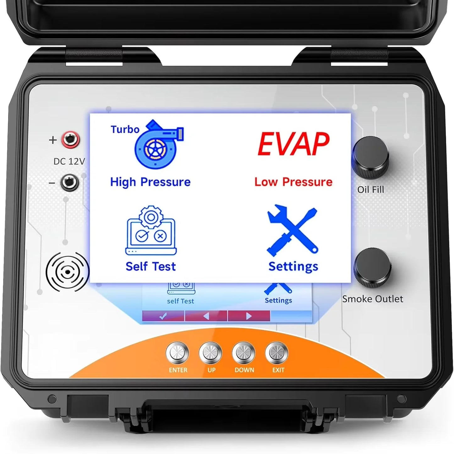 ANCEL L8000 Automotive Smoke Machine Leak Detector – Dual Mode EVAP & Turbo System Tester with Built-In Air Pump and Full Adapter Kit