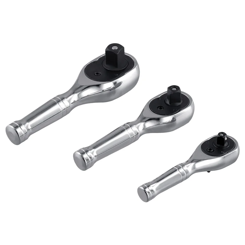 3PCS Mini Ratchet Wrench Set – Double-Headed Quick Release Socket Wrenches with 72-Tooth Mechanism for Car, Bike & Home Repairs