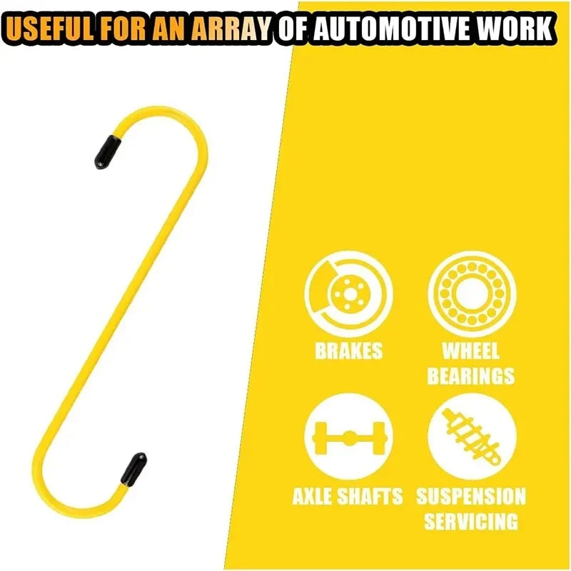 Car Brake Caliper Hooks – Heavy-Duty Brake Caliper Hangers with Rubber Tips for Brake, Bearing, Axle & Suspension Work