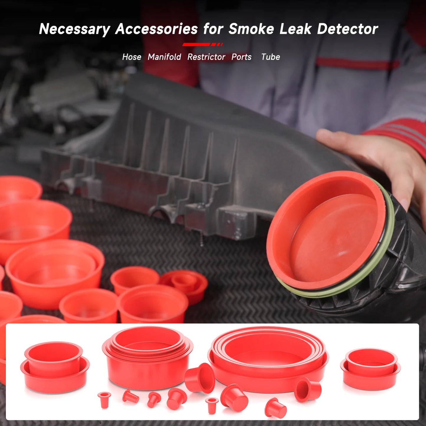 ANCEL L8000 Automotive Smoke Machine Leak Detector – Dual Mode EVAP & Turbo System Tester with Built-In Air Pump and Full Adapter Kit