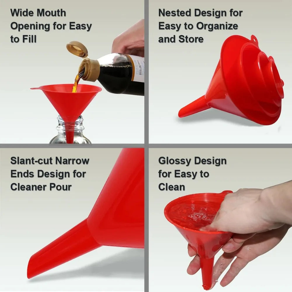 Automotive Oil Funnel – Heavy-Duty, Anti-Spill, Flexible Spout Funnel for Cars, Motorcycles, Trucks & Garage Maintenance